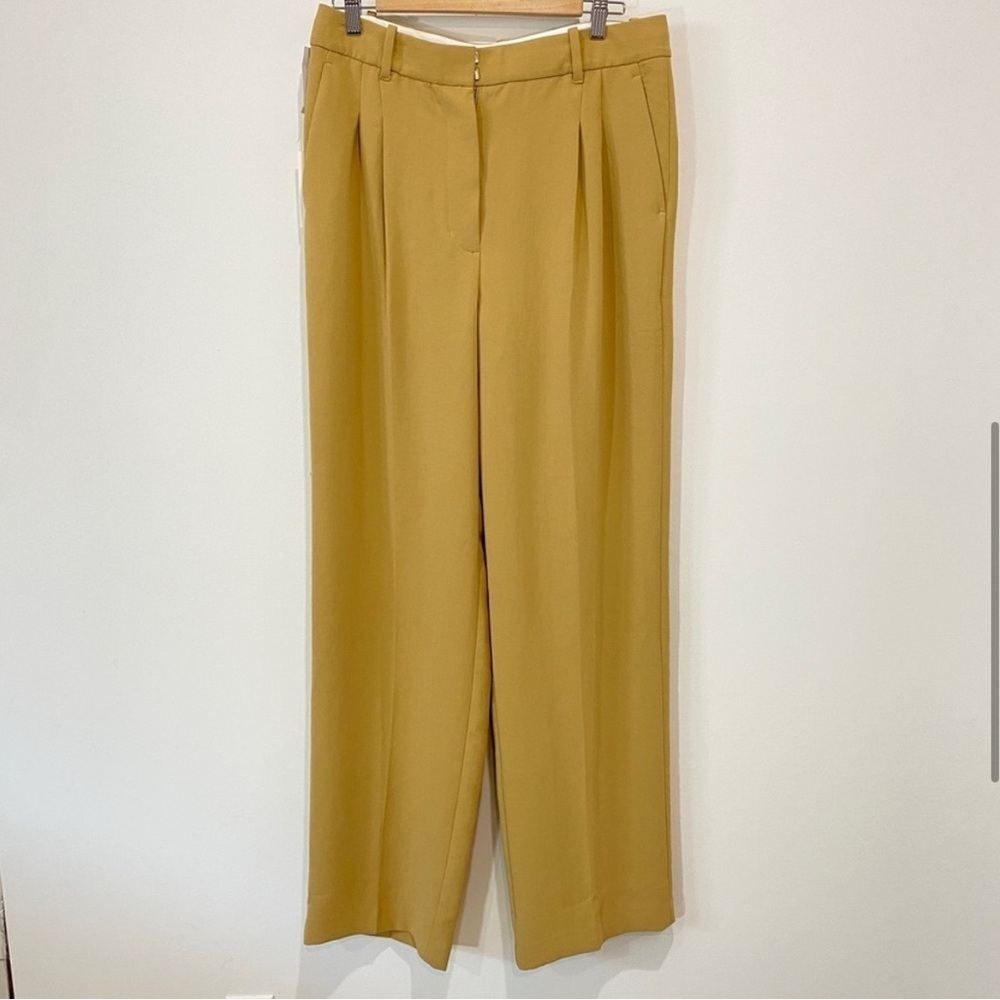 NWOT Aritzia Wilfred The Effortless Pant Tall Size 12 Inseam 33in Sandy Beige - Picture 2 of 6
